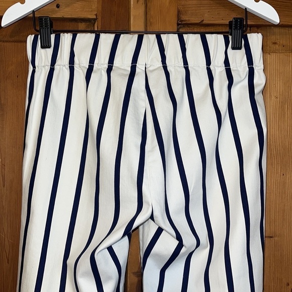 NWT Soft Surroundings Blue & White Striped Cotton Stretch Ankle Pants XS - Picture 6 of 15